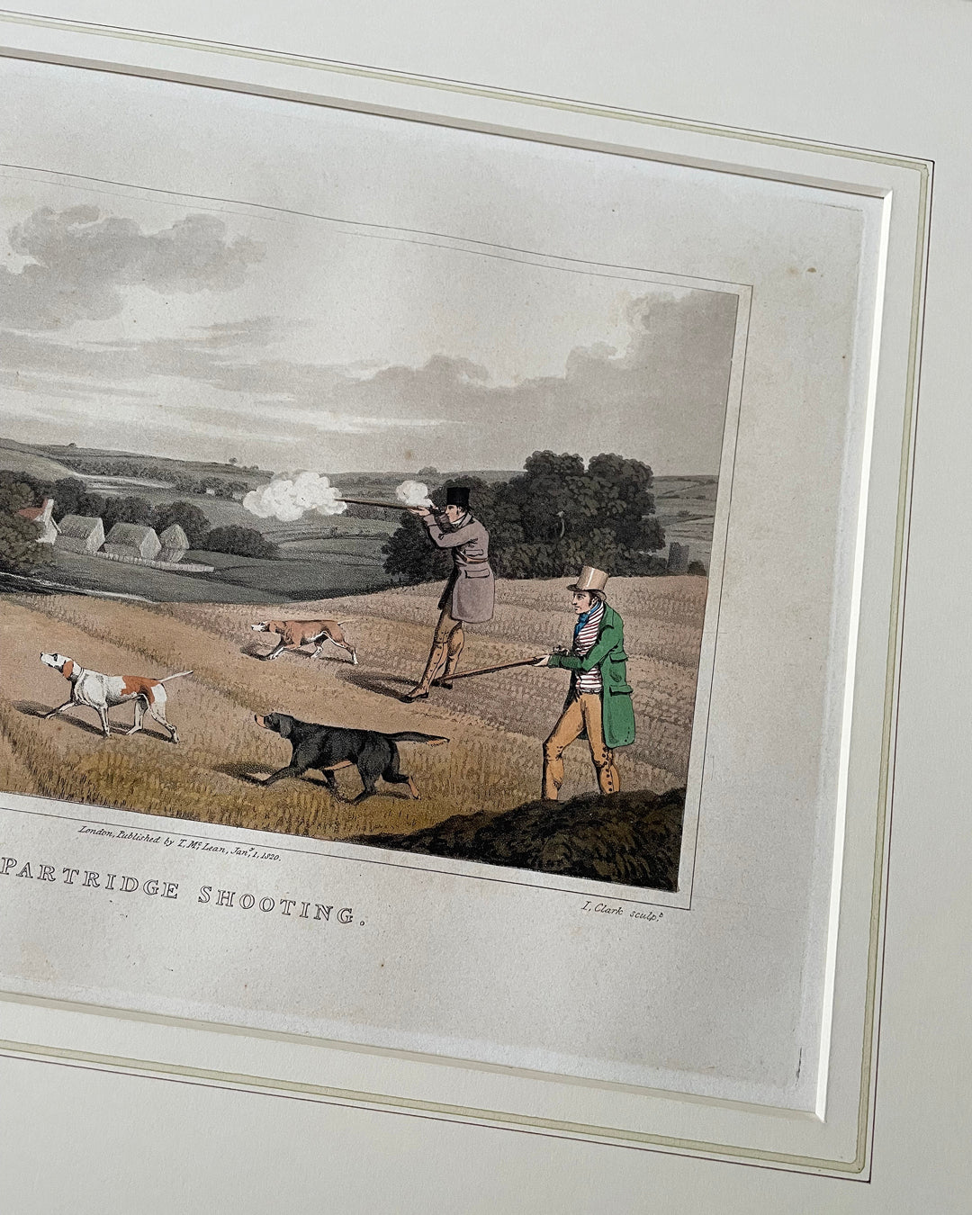 Framed Etching Partridge Shooting Henry Alken 47.5 x 42.5cm ANTIQUE