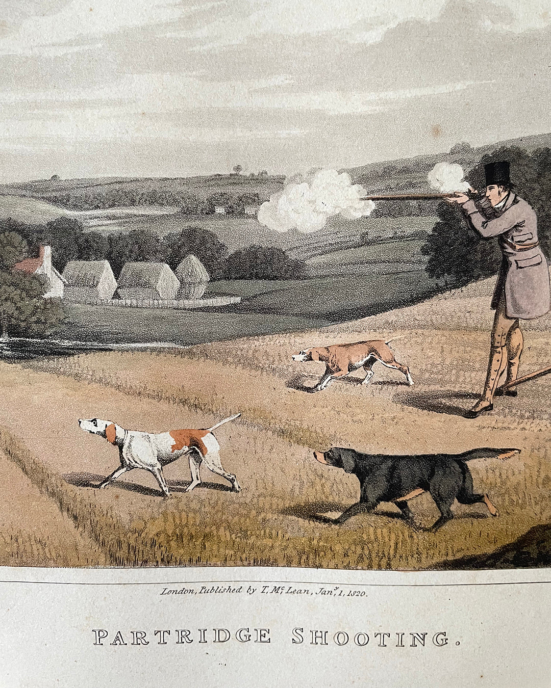 Framed Etching Partridge Shooting Henry Alken 47.5 x 42.5cm ANTIQUE