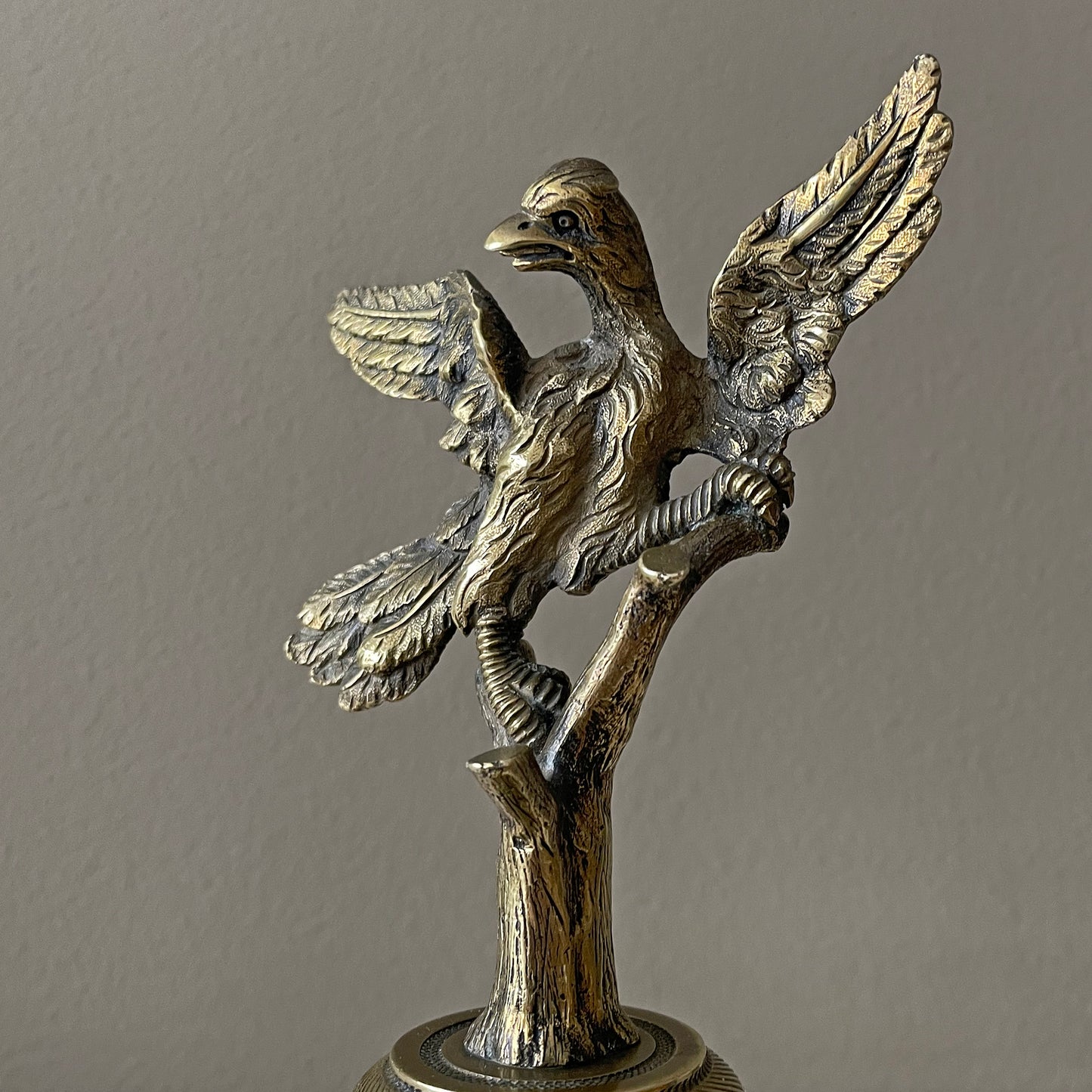 A Brass Eagle Paperweight On Gilded Bronze English Regency ANTIQUE
