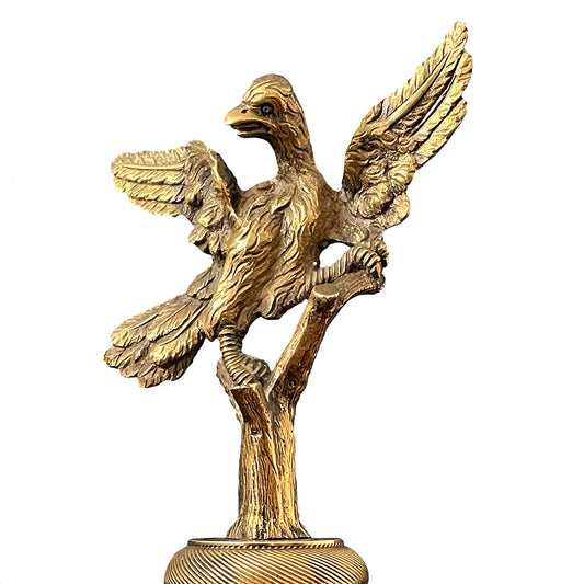 A Brass Eagle Paperweight On Gilded Bronze English Regency ANTIQUE