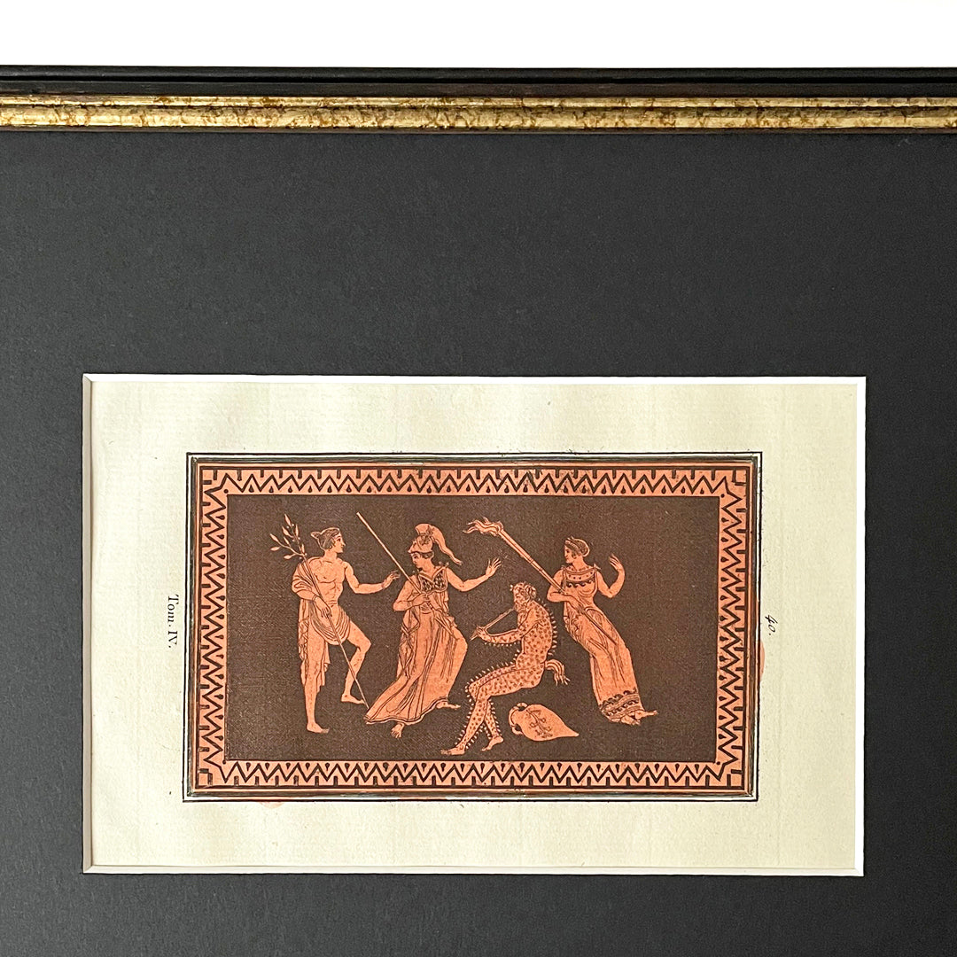 Engraving Apollo & Minerva Plate 40 William Hamilton 1787 ANTIQUE