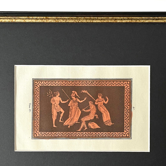 Engraving Apollo & Minerva Plate 40 William Hamilton 1787 ANTIQUE