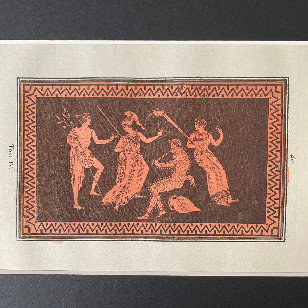 Engraving Apollo & Minerva Plate 40 William Hamilton 1787 ANTIQUE