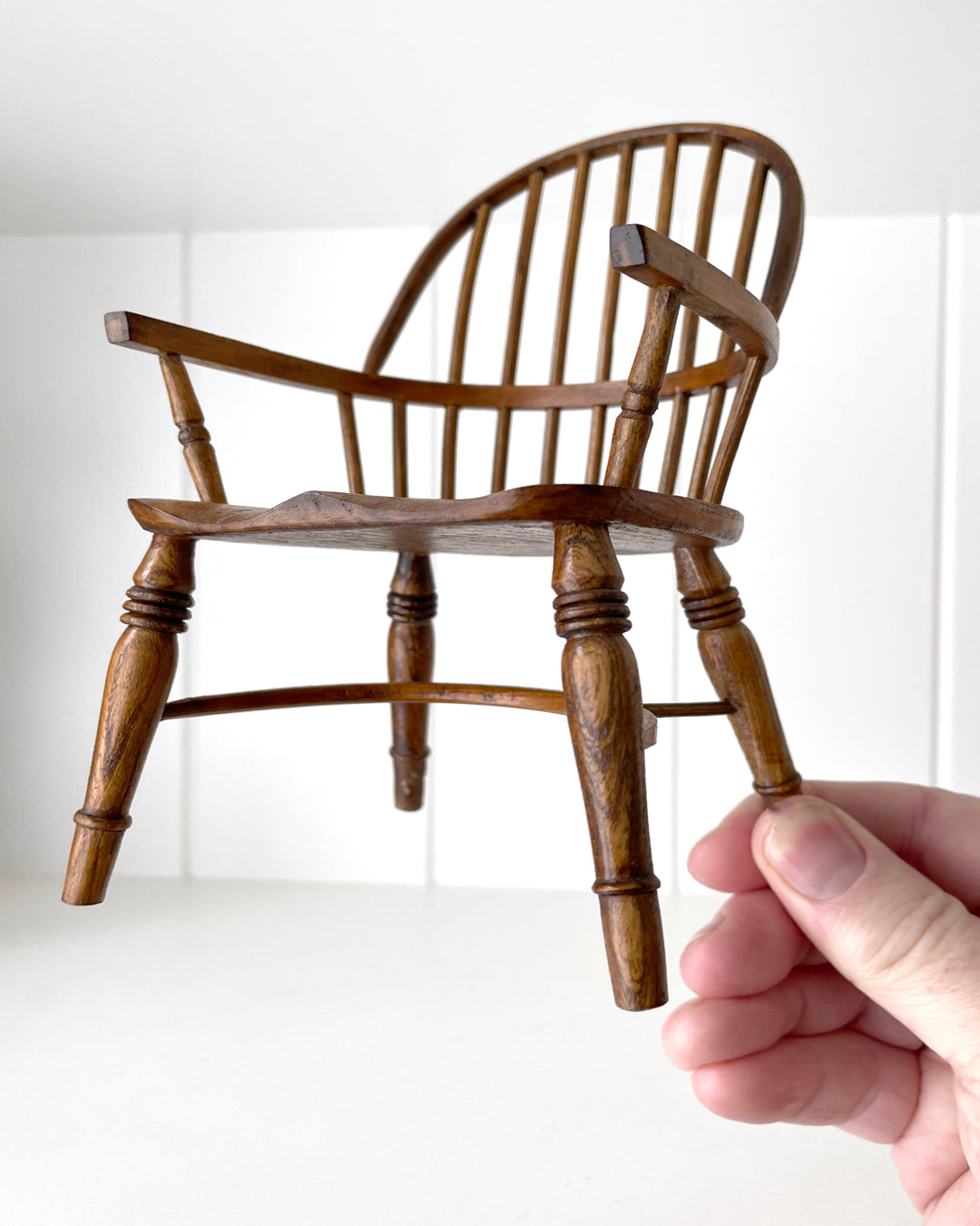 Five Miniature Windsor Chairs Apprentice Piece/Salesman Sample VINTAGE