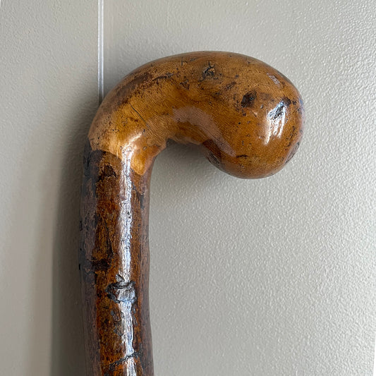 A Blackthorn Walking Stick Knob Handle Length 85cm / 33.5" VINTAGE