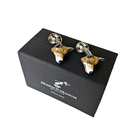 Deakin & Francis Sterling Silver Fox Head Cufflinks NEW COLLECTABLE
