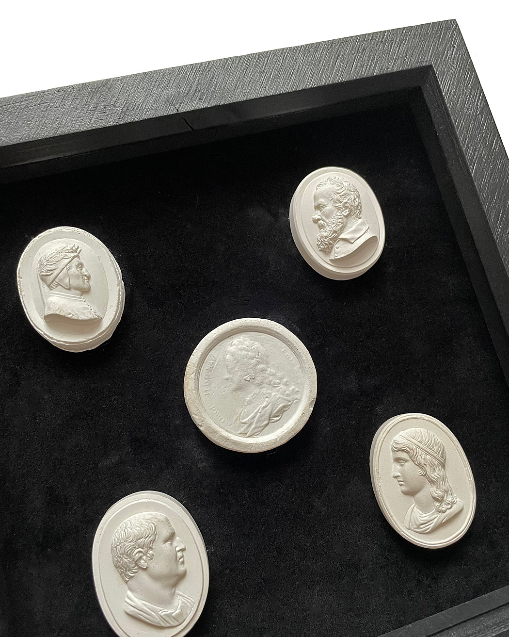 Set Of Five Grand Tour Intaglios Historical Figures 19/20th C ANTIQUE