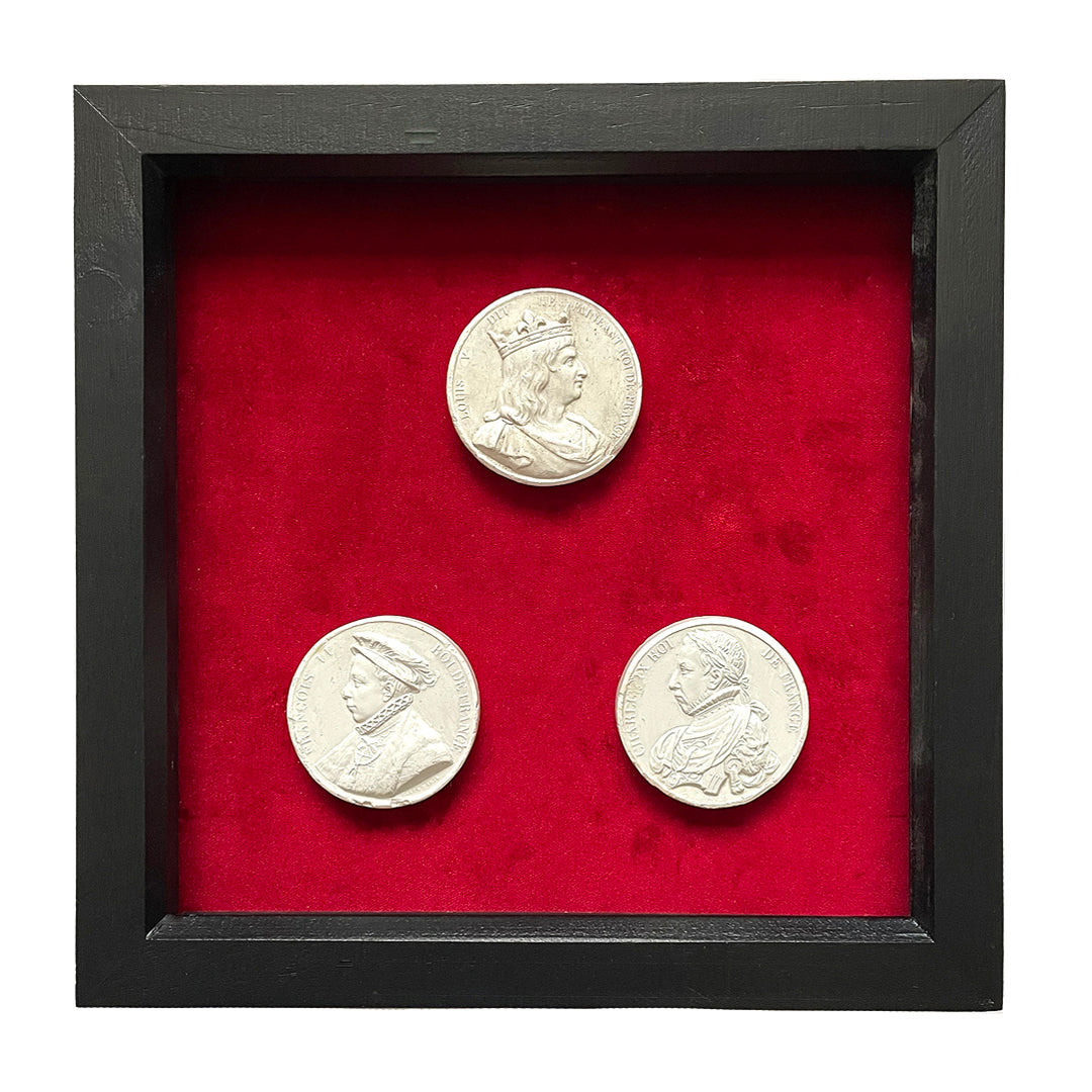 Set Of Three Grand Tour Intaglios French Kings 19th Century ANTIQUE