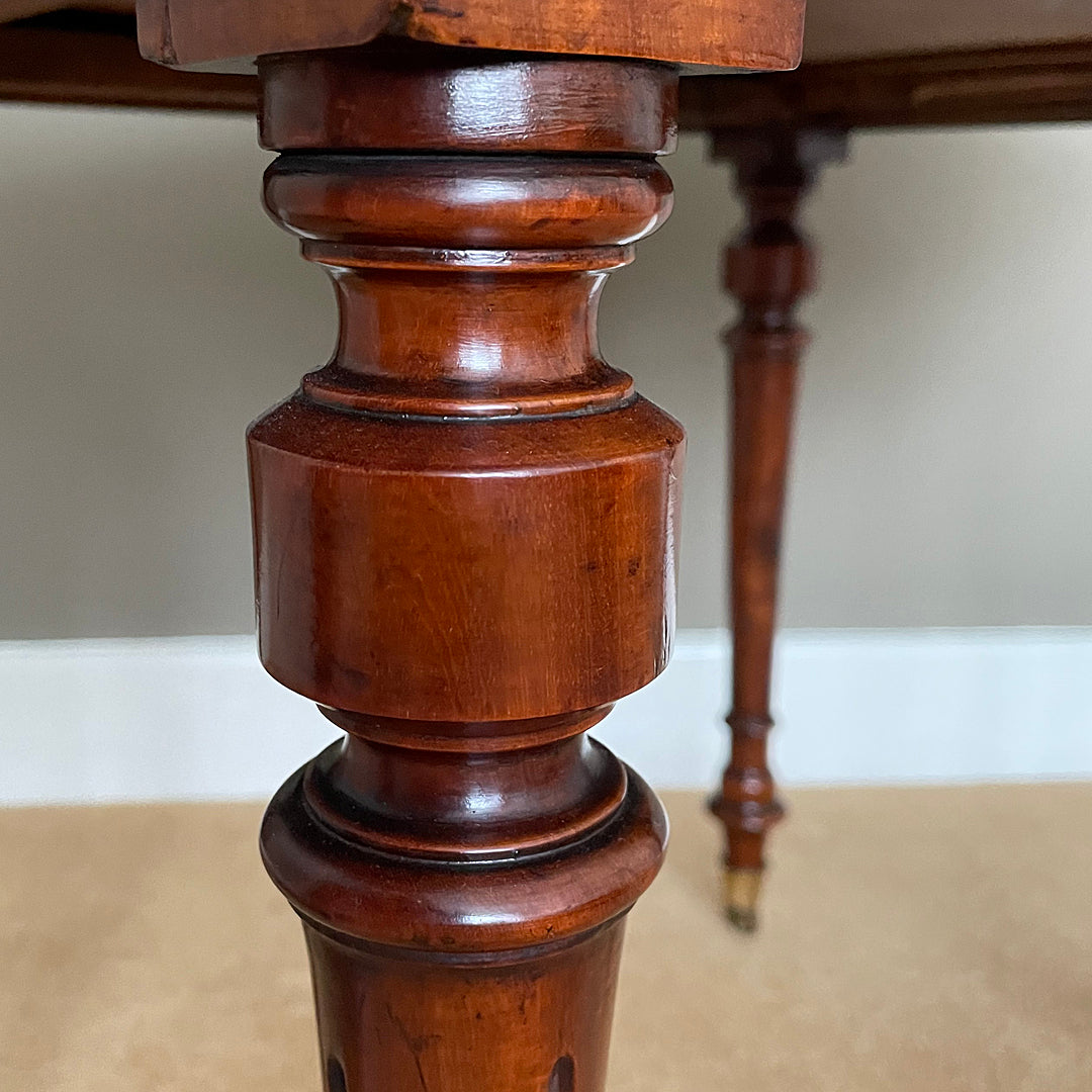 Compact Writing Table & Desk Mahogany & Leather Victorian (1860-1880) ANTIQUE