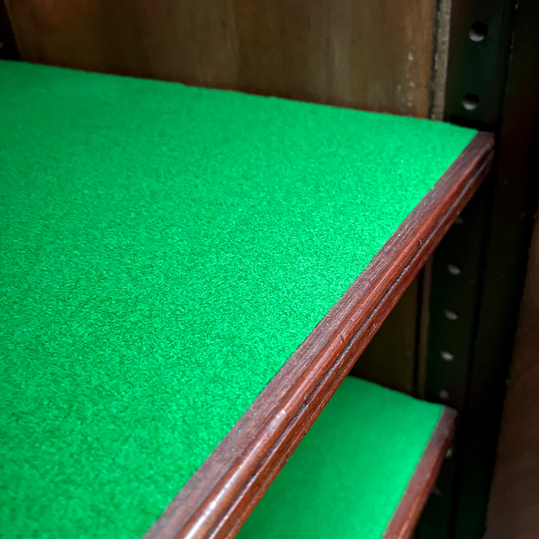 Howard & Sons Mahogany Side Cabinet With Baize Covered Shelves 1930's Country House Style VINTAGE