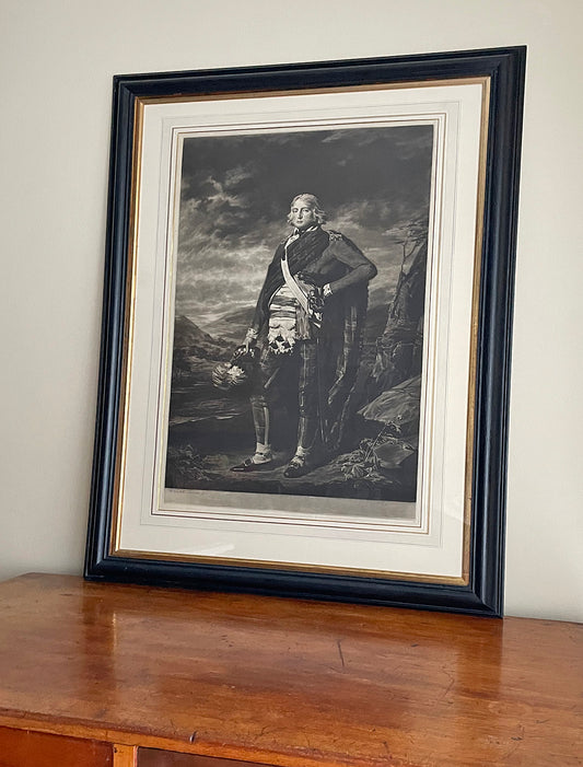 Henry Macbeth Raeburn RA Sir John Sinclair Mezzotint Engraving Signed & Framed VINTAGE