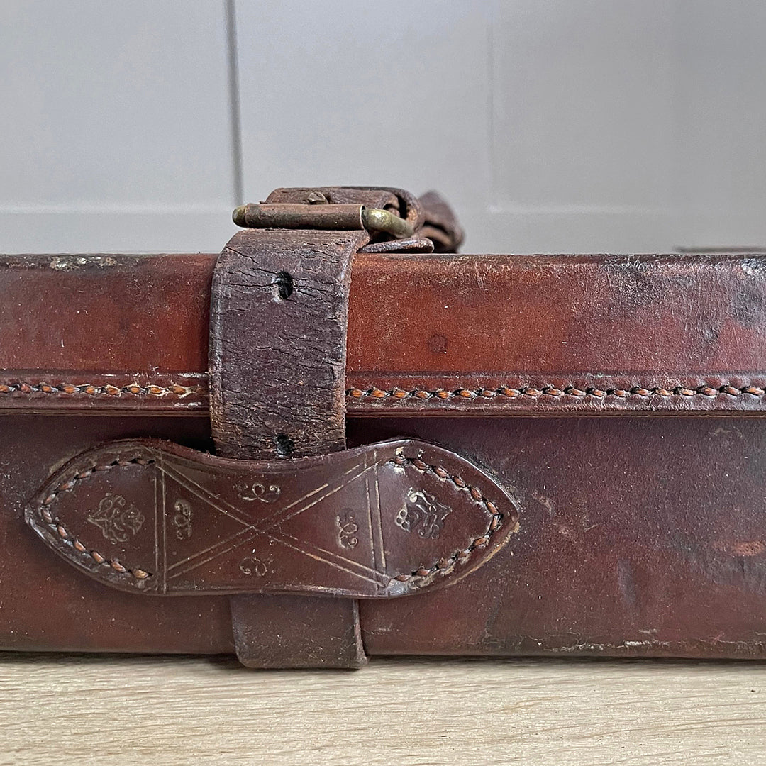 Holland & Holland Leather Bound Single Gun Case ANTIQUE