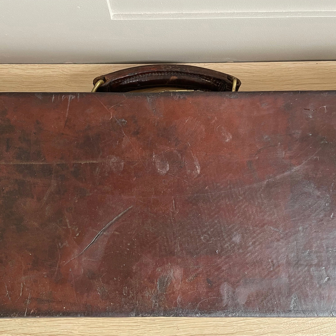 Holland & Holland Leather Bound Single Gun Case ANTIQUE