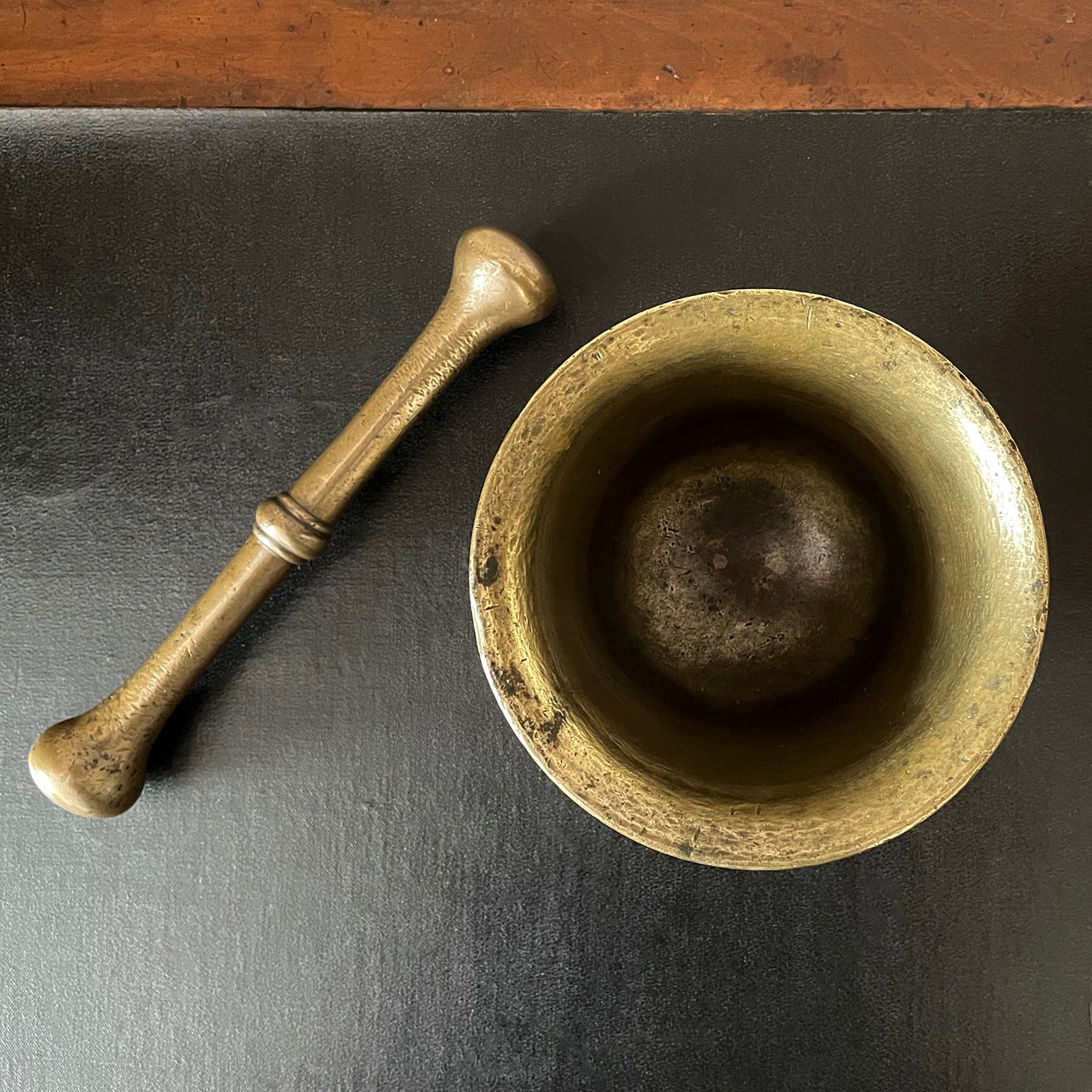 Georgian Bronze Pestle & Mortar English 17th Century ANTIQUE