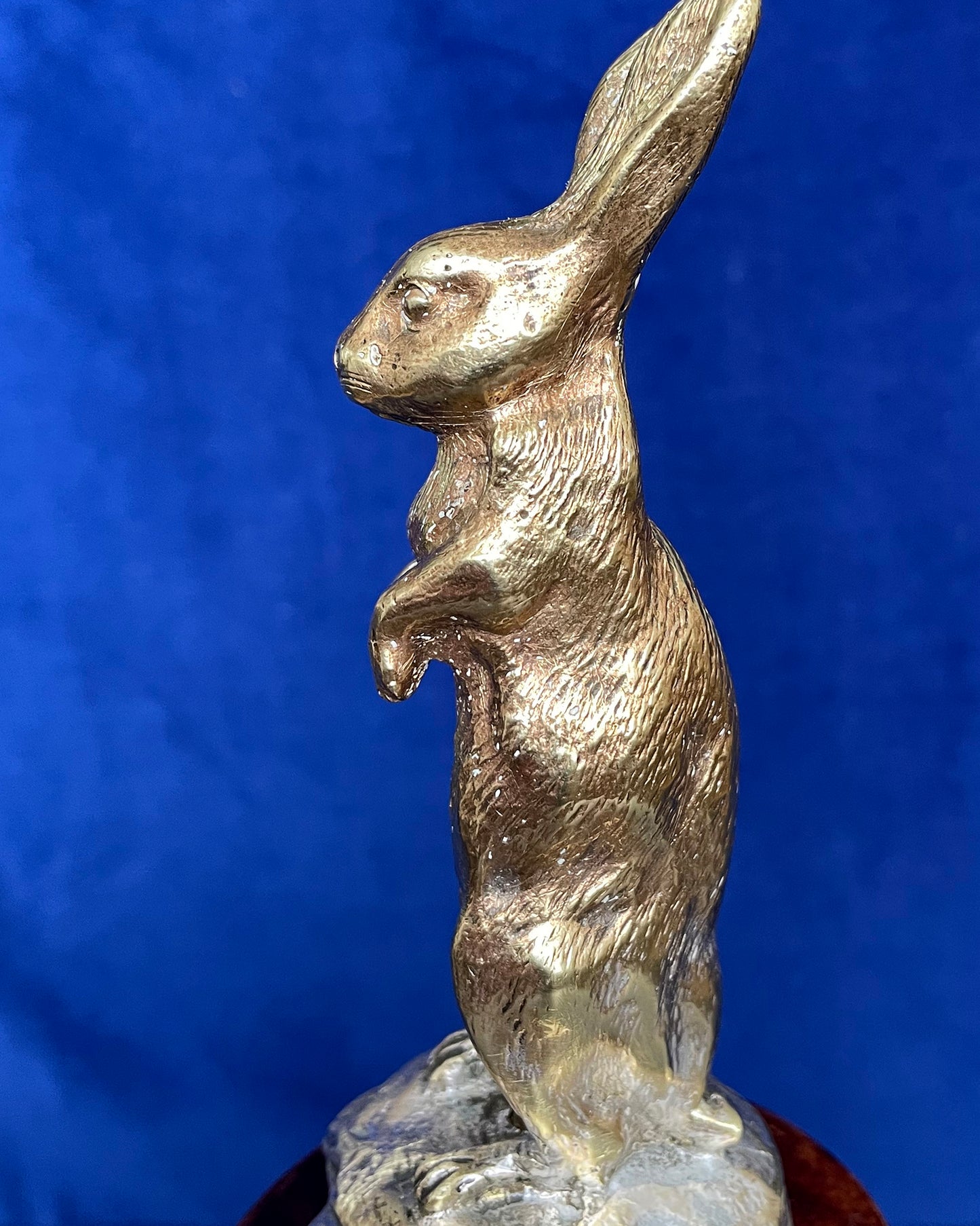 Alvis 12/50 Car Mascot Hare Standing On Turned Base 1920's ANTIQUE