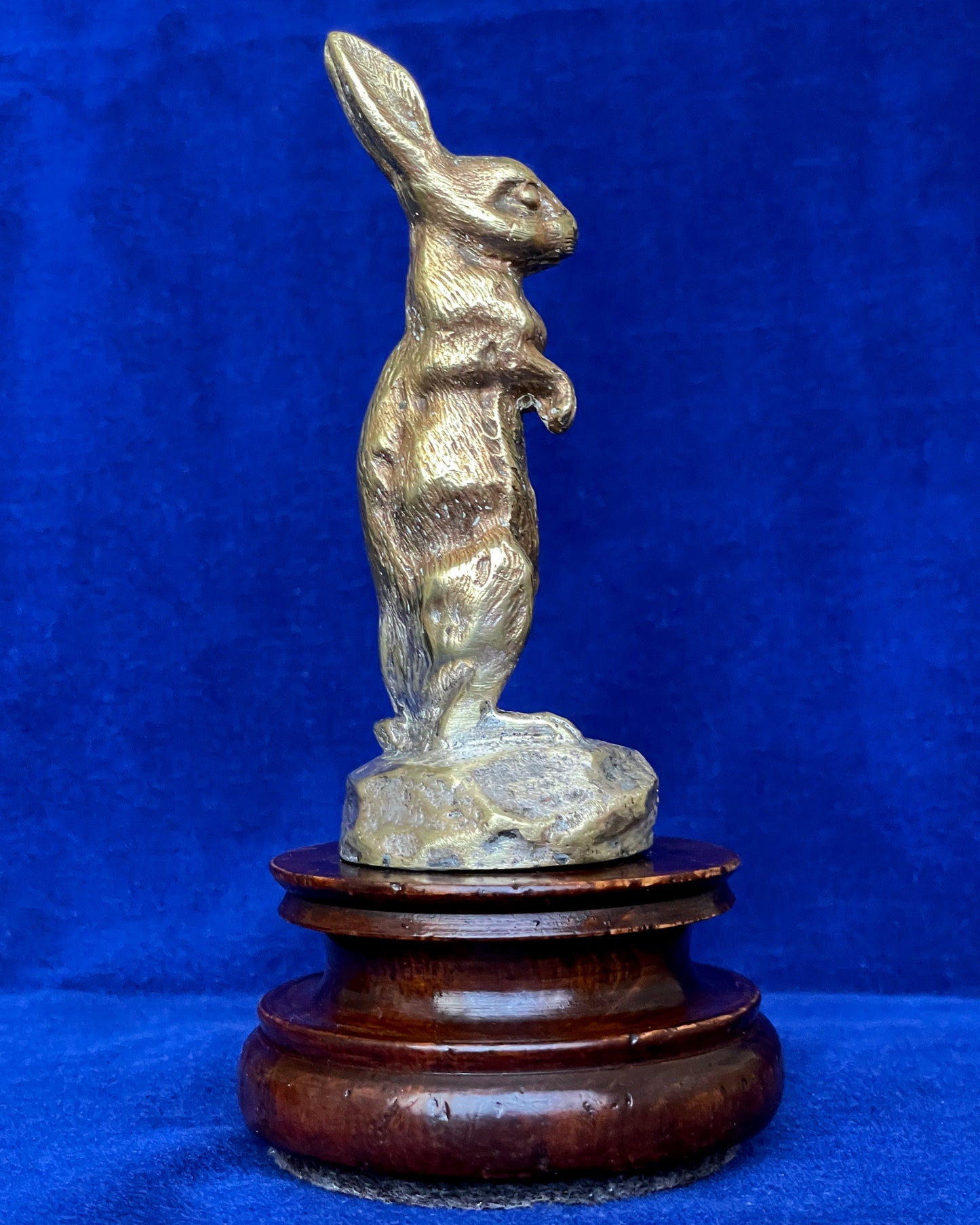 Alvis 12/50 Car Mascot Hare Standing On Turned Base 1920's ANTIQUE