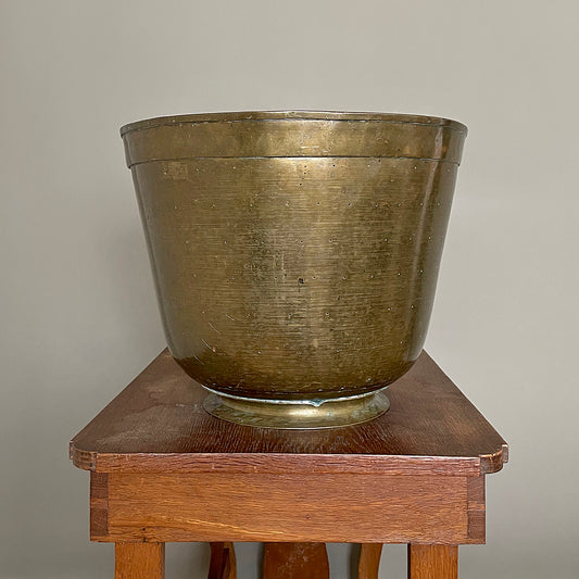 A Brass Bin For Logs Or Kindling Arts & Crafts Late 19th Century ANTIQUE