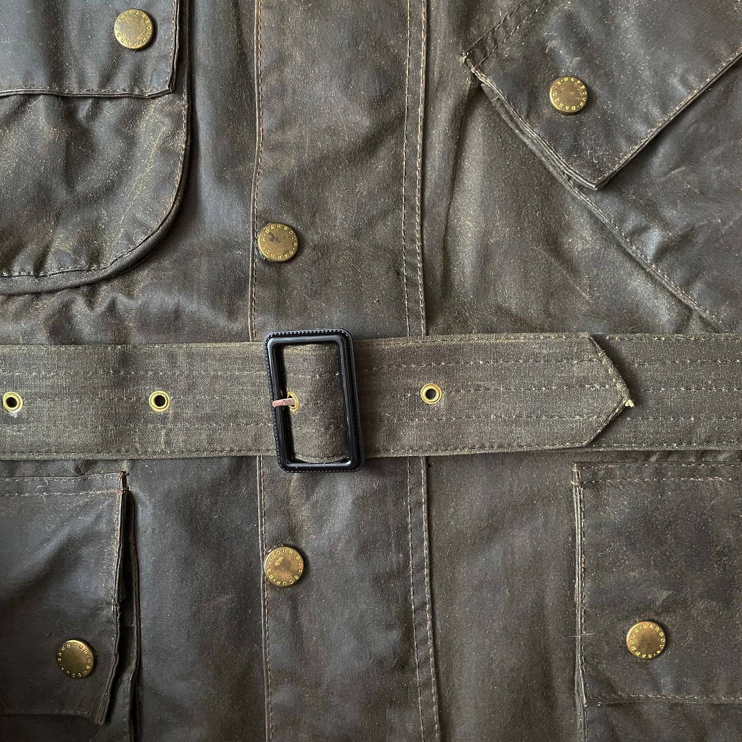 Barbour NATO M12 International Waxed Jacket Olive Green 46 XL VINTAGE