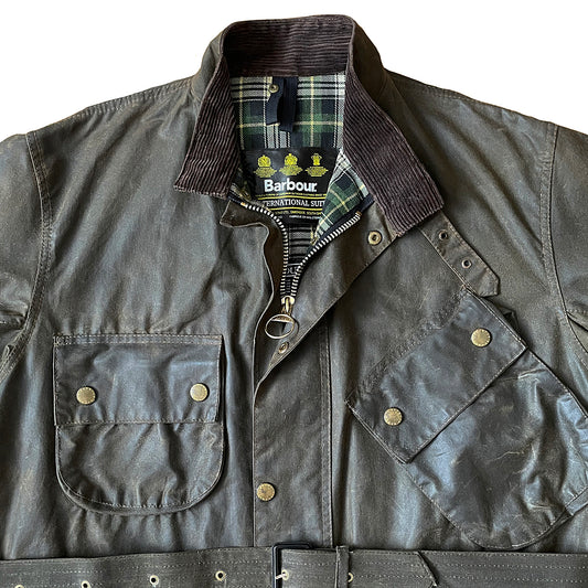 Barbour NATO M12 International Waxed Jacket Olive Green 46 XL VINTAGE