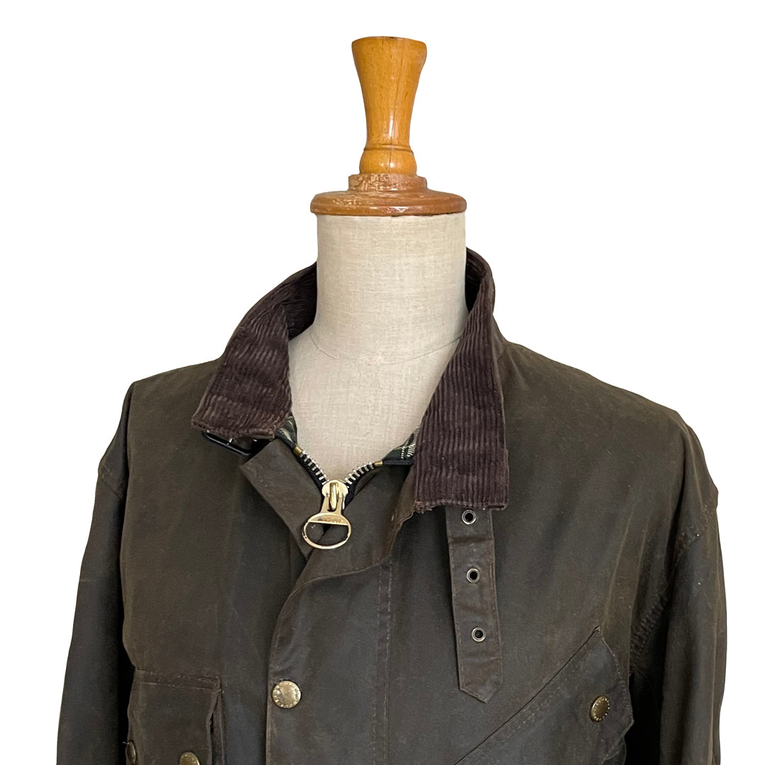 Barbour NATO M12 International Waxed Jacket Olive Green 46 XL VINTAGE