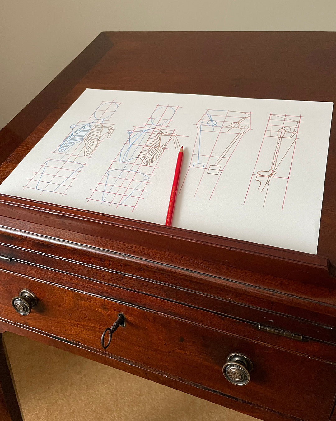 Georgian Draughtsman Table Or Architect's Desk 18th Century ANTIQUE