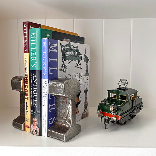 Pair Of Bookends Reclaimed Railway Track VINTAGE