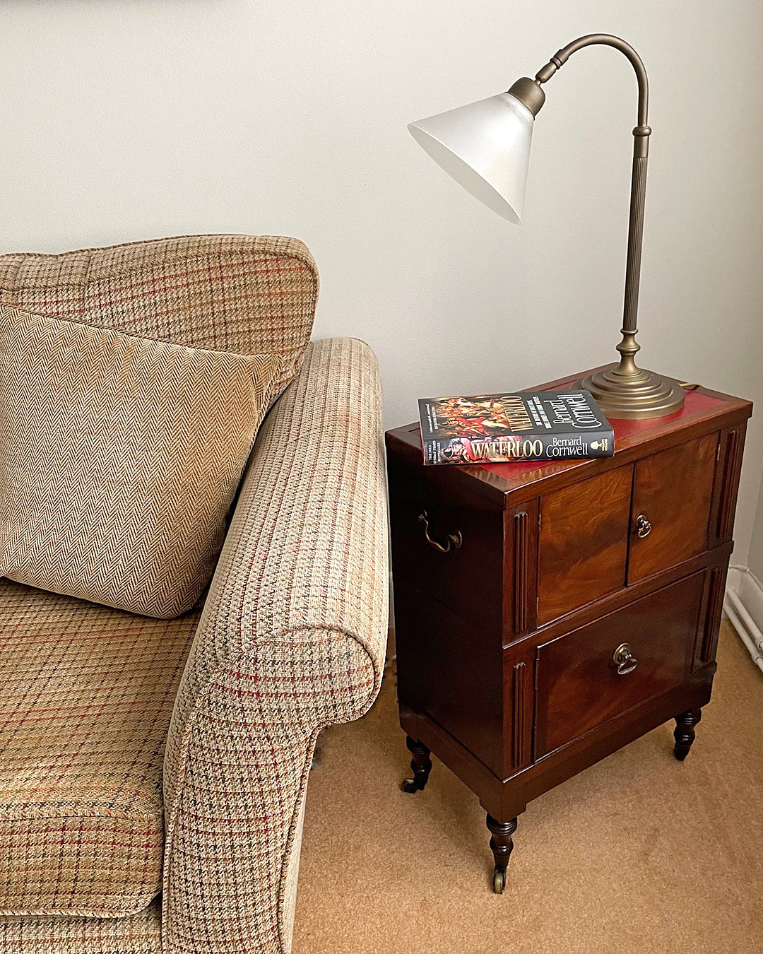 Bedside Cabinet / Cupboard Military Campaign Furniture 19th Century ANTIQUE