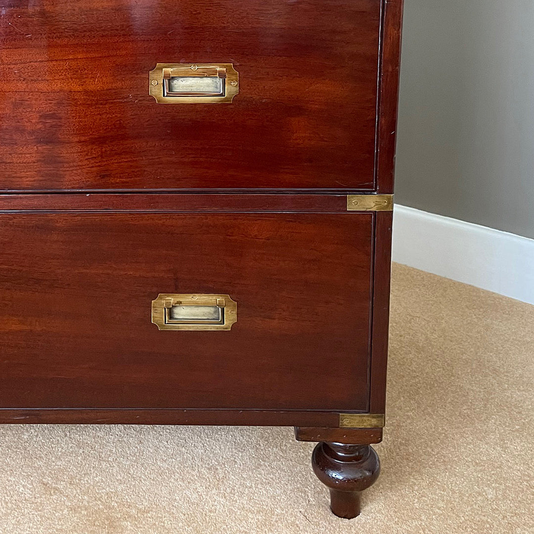 W. Day Secretaire Campaign Chest Early 19th Century ANTIQUE