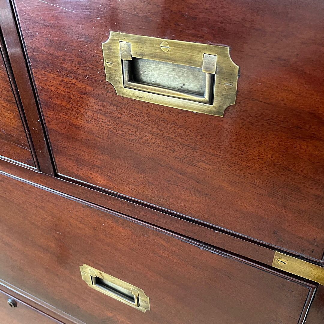 W. Day Secretaire Campaign Chest Early 19th Century ANTIQUE
