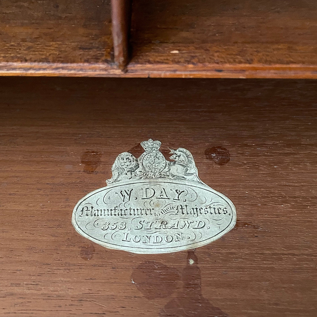 W. Day Secretaire Campaign Chest Early 19th Century ANTIQUE