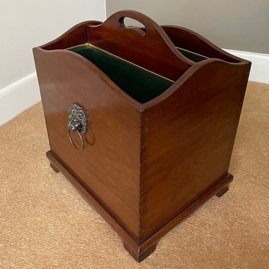 Country House Canterbury Storage Box Georgian Style 1900's ANTIQUE
