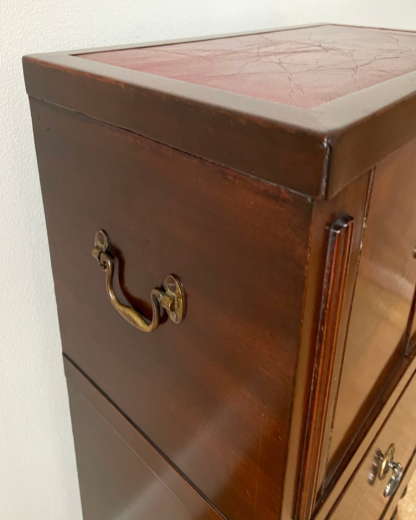 Bedside Cabinet / Cupboard Military Campaign Furniture 19th Century ANTIQUE