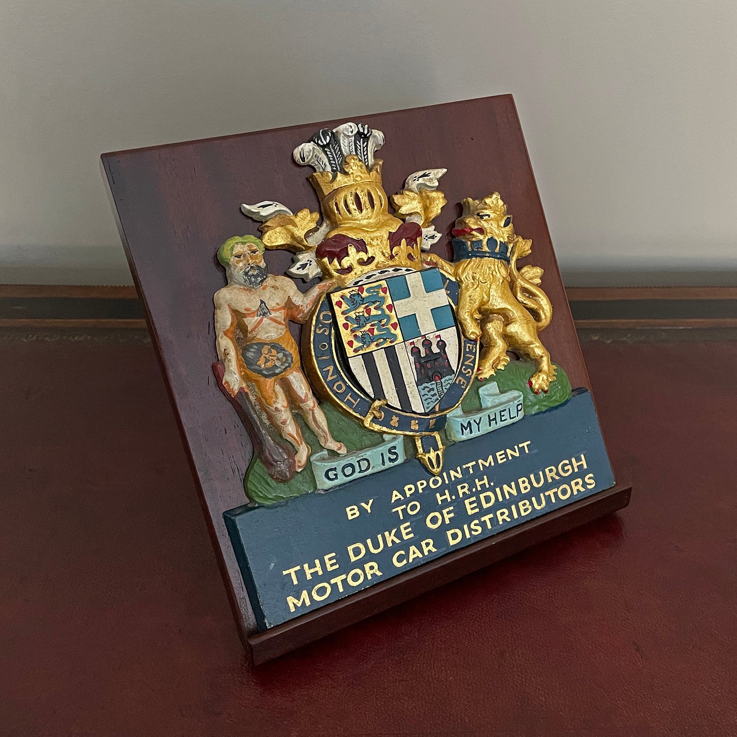 Royal Warrant Coat Of Arms Duke Of Edinburgh Motor Car Distributors 1950's VINTAGE