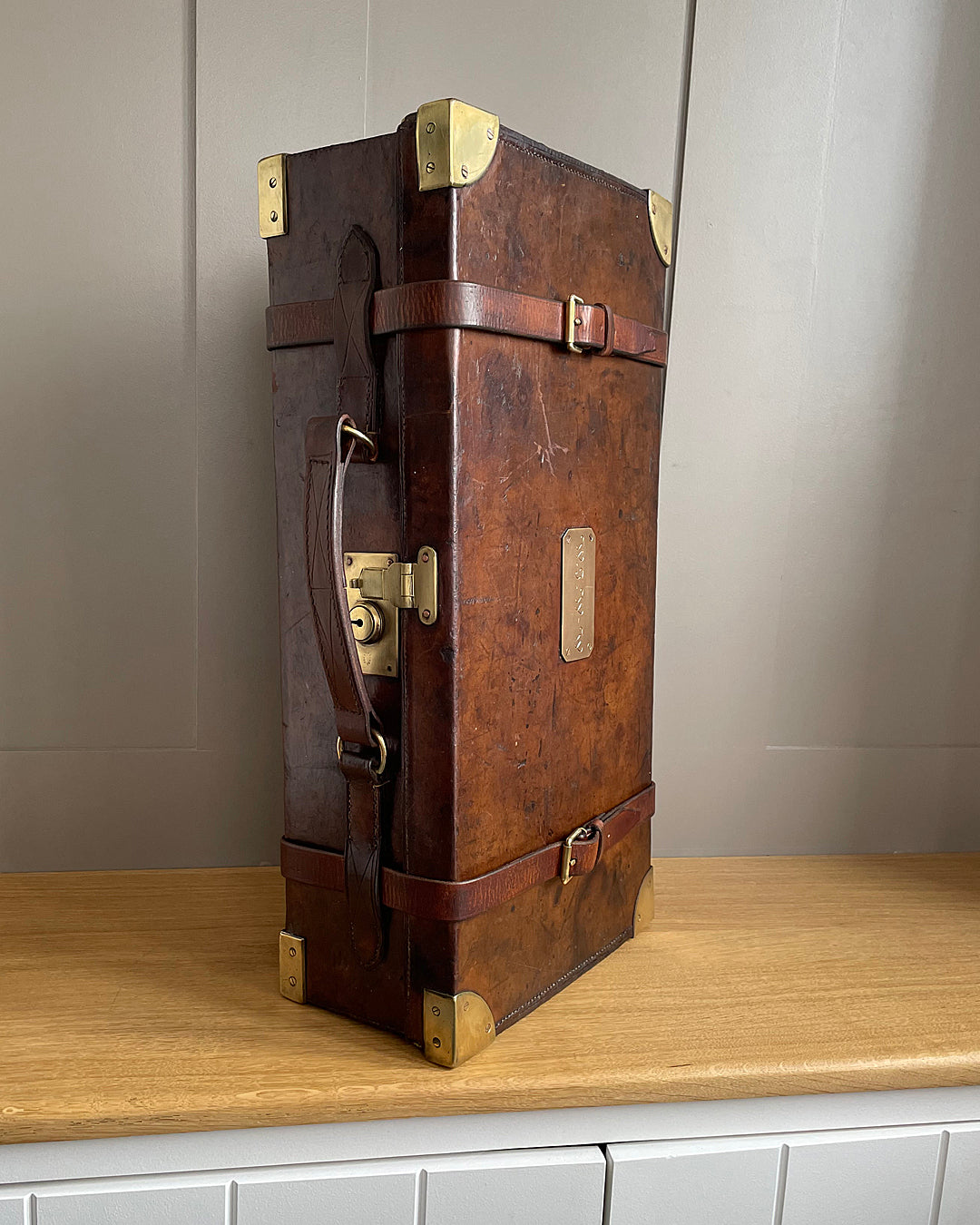 Leather Shotgun Cartridge Magazine Admiral Sir Frederic Wake-Walker ANTIQUE