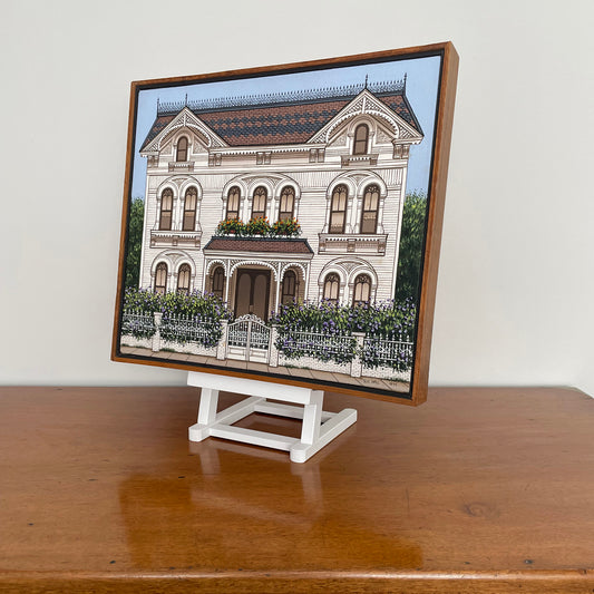 Sue Wall Painting American Victorian House Italianate Style VINTAGE