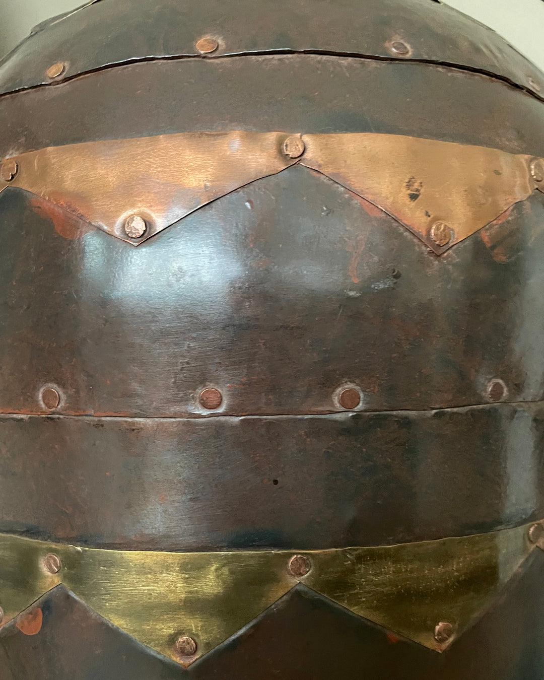 Extremely Tall Handcrafted Copper & Brass Metal Urn 111cm VINTAGE