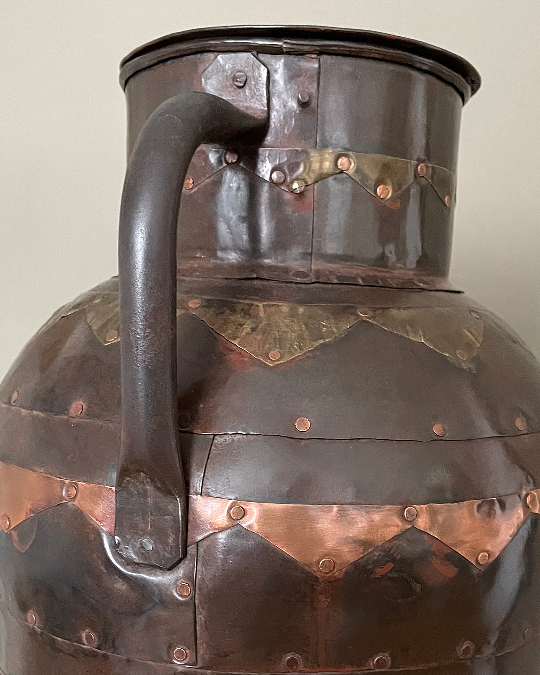 Extremely Tall Handcrafted Copper & Brass Metal Urn 111cm VINTAGE