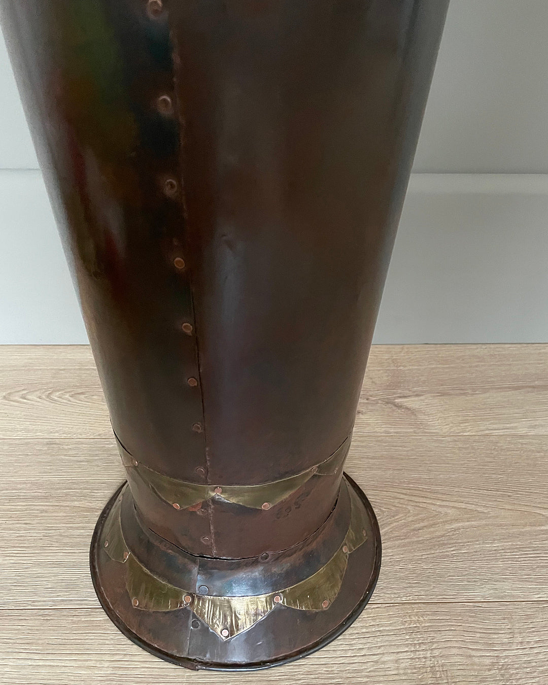 Extremely Tall Handcrafted Copper & Brass Metal Urn 111cm VINTAGE