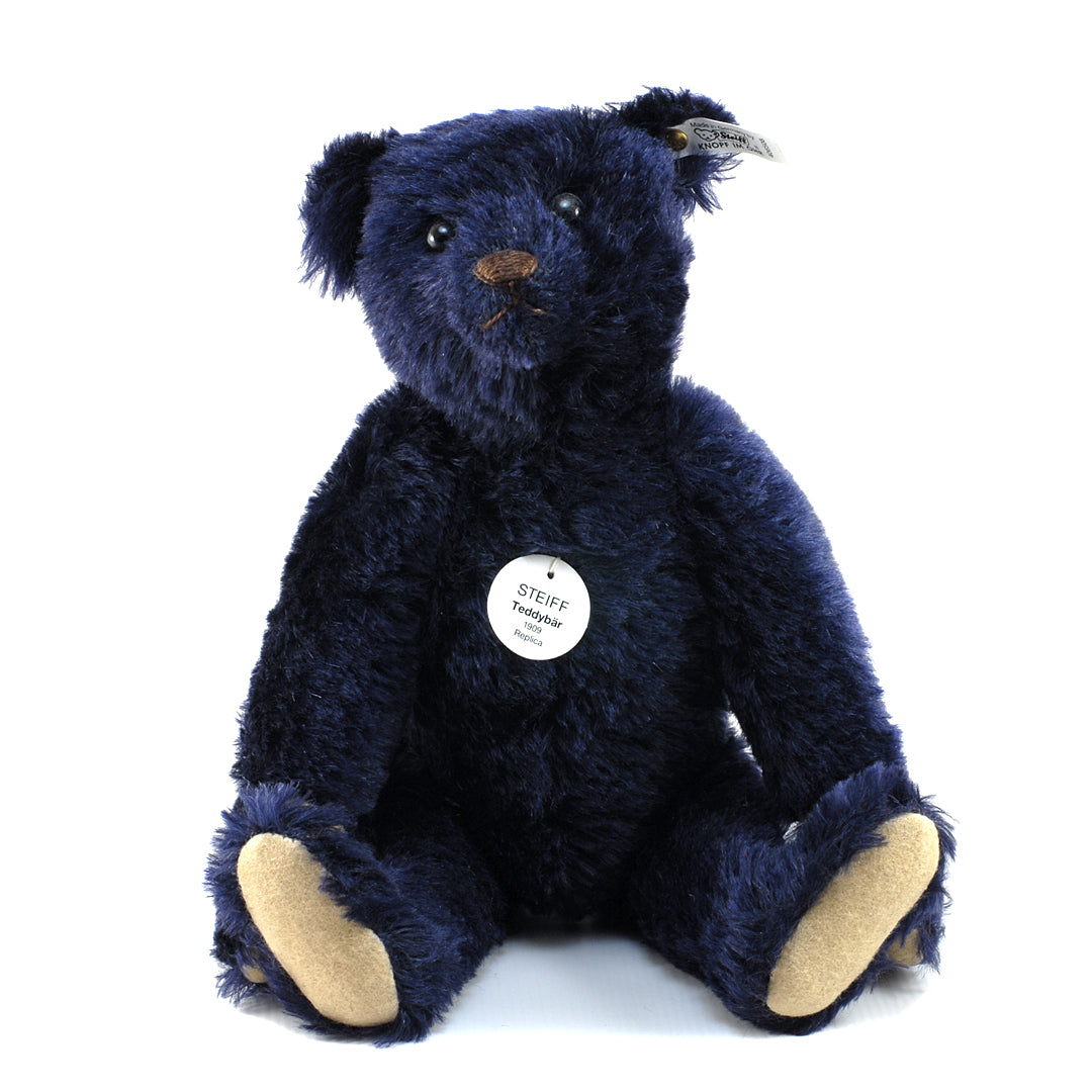Steiff 406508 Replica 1909 Teddy Bear Dark Blue 35cm/13.75" 1998 COLLECTABLE