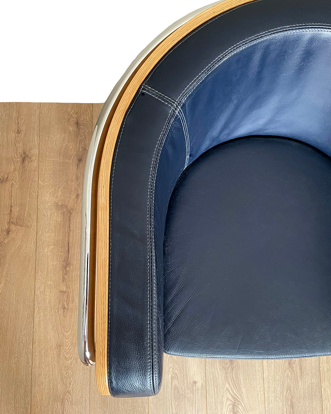 2x Thonet S3001 Club Chair Christoph Zschocke Navy Leather VINTAGE