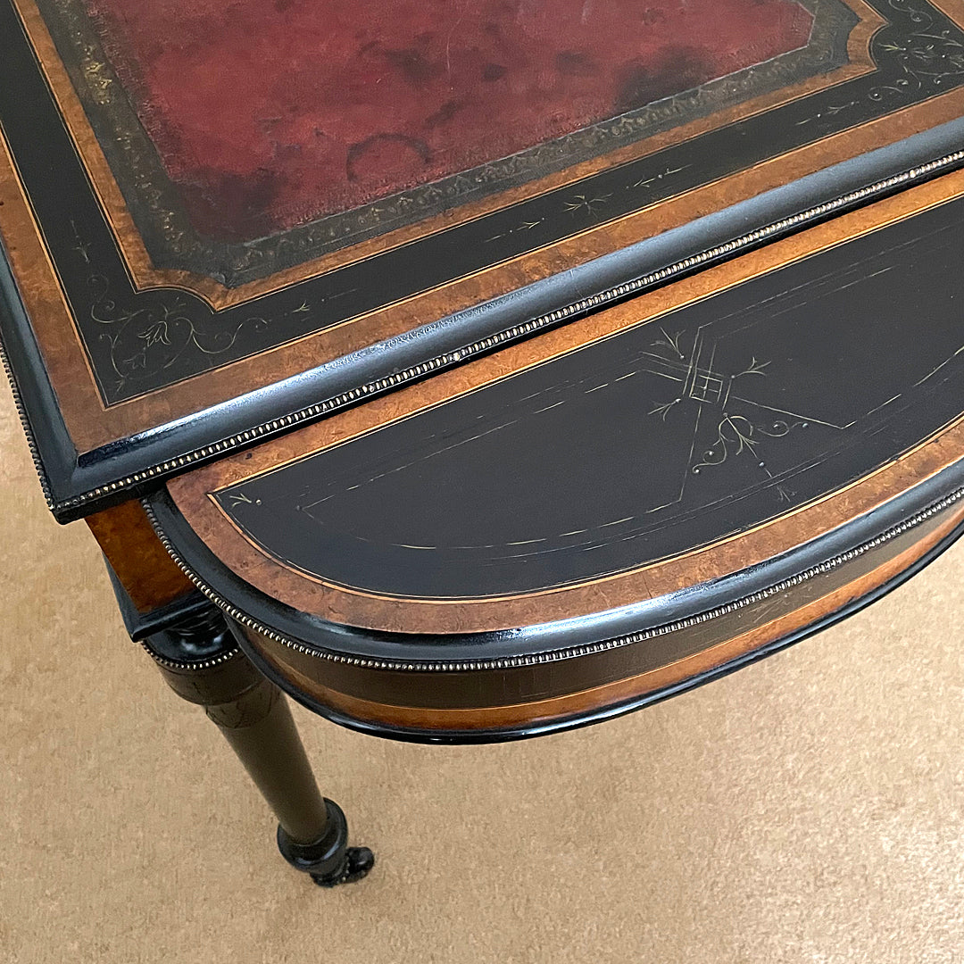 William Fry & Co Aesthetic Movement Writing Desk / Table Irish 1870's ANTIQUE