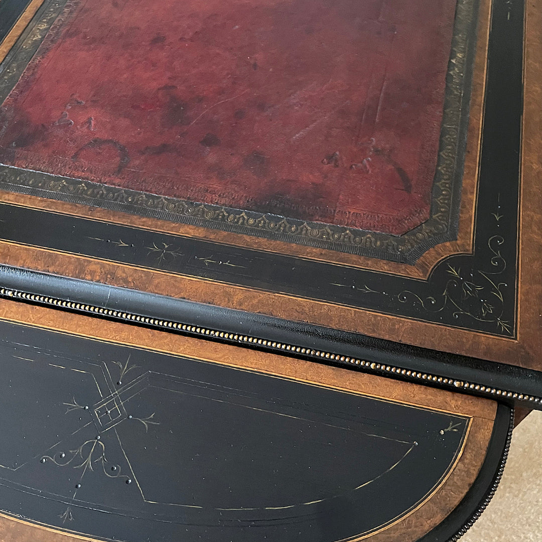 William Fry & Co Aesthetic Movement Writing Desk / Table Irish 1870's ANTIQUE