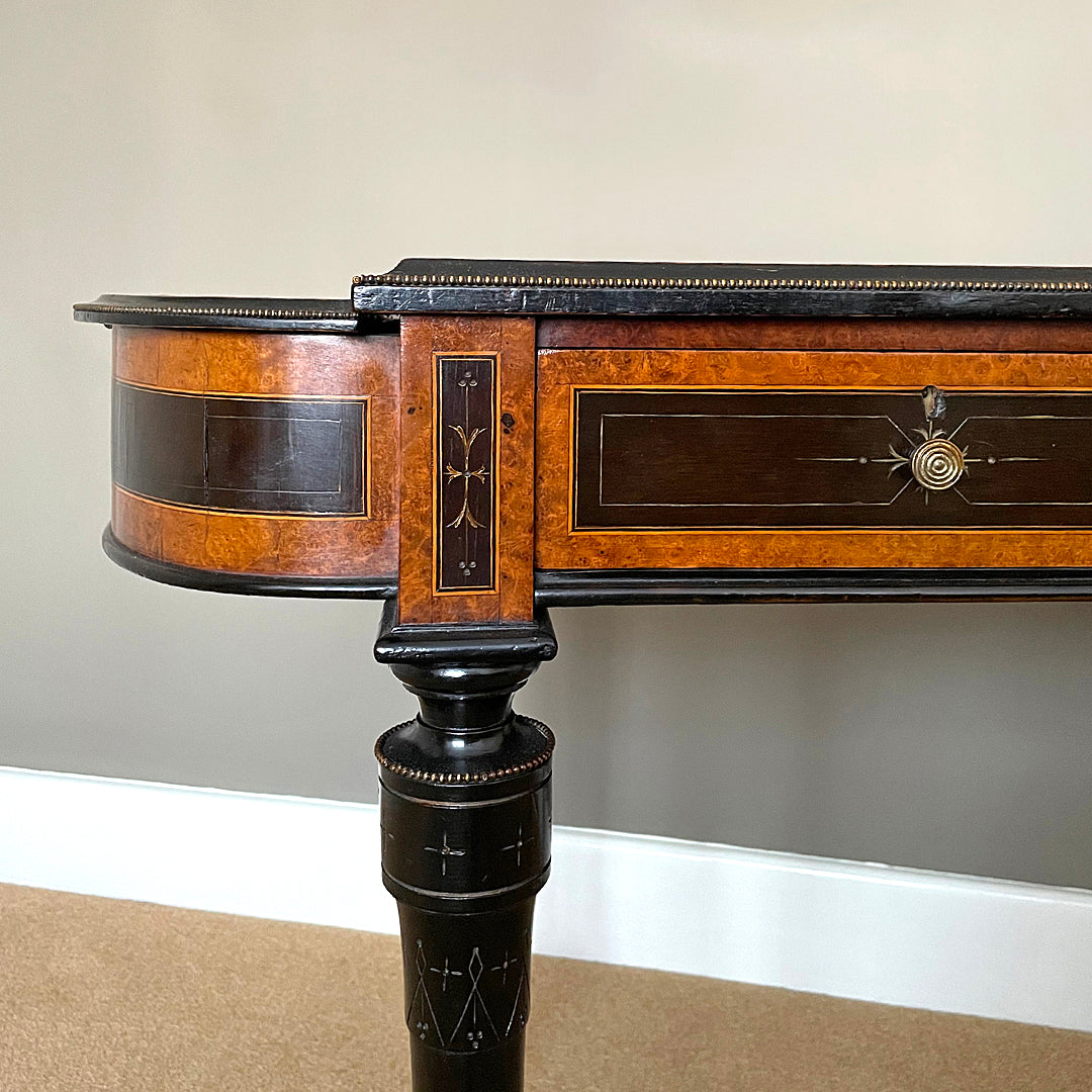 William Fry & Co Aesthetic Movement Writing Desk / Table Irish 1870's ANTIQUE