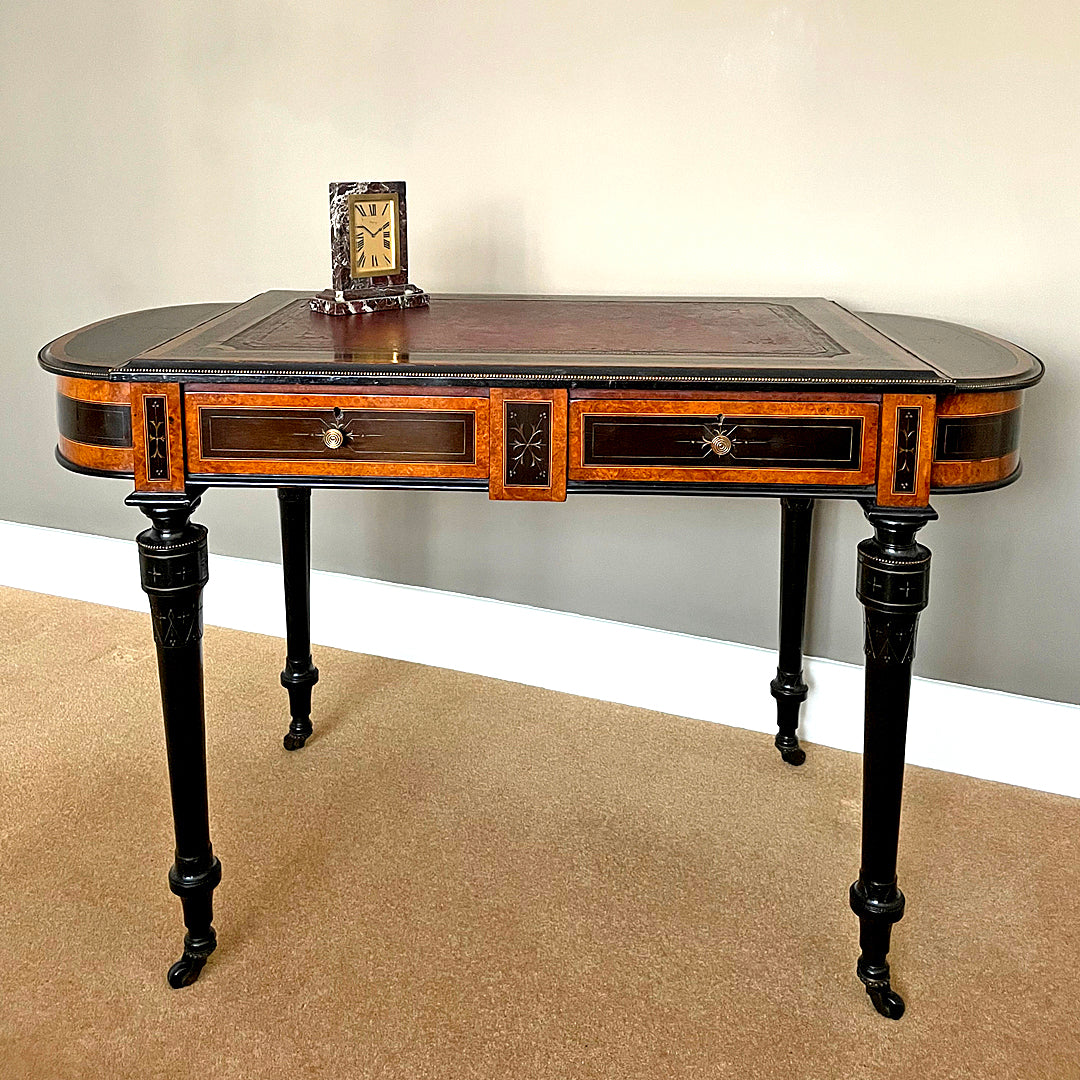 William Fry & Co Aesthetic Movement Writing Desk / Table Irish 1870's ANTIQUE