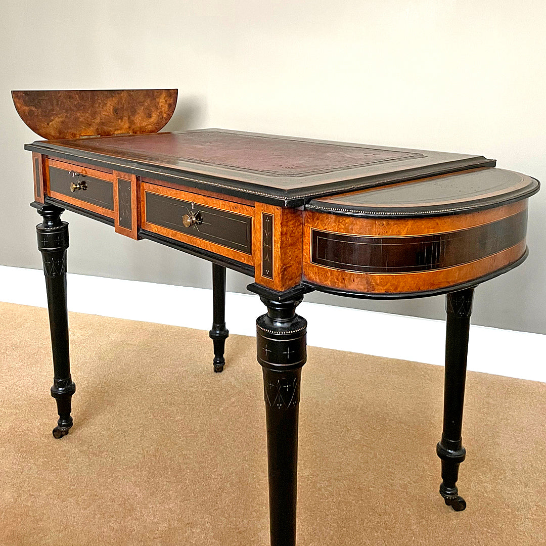 William Fry & Co Aesthetic Movement Writing Desk / Table Irish 1870's ANTIQUE