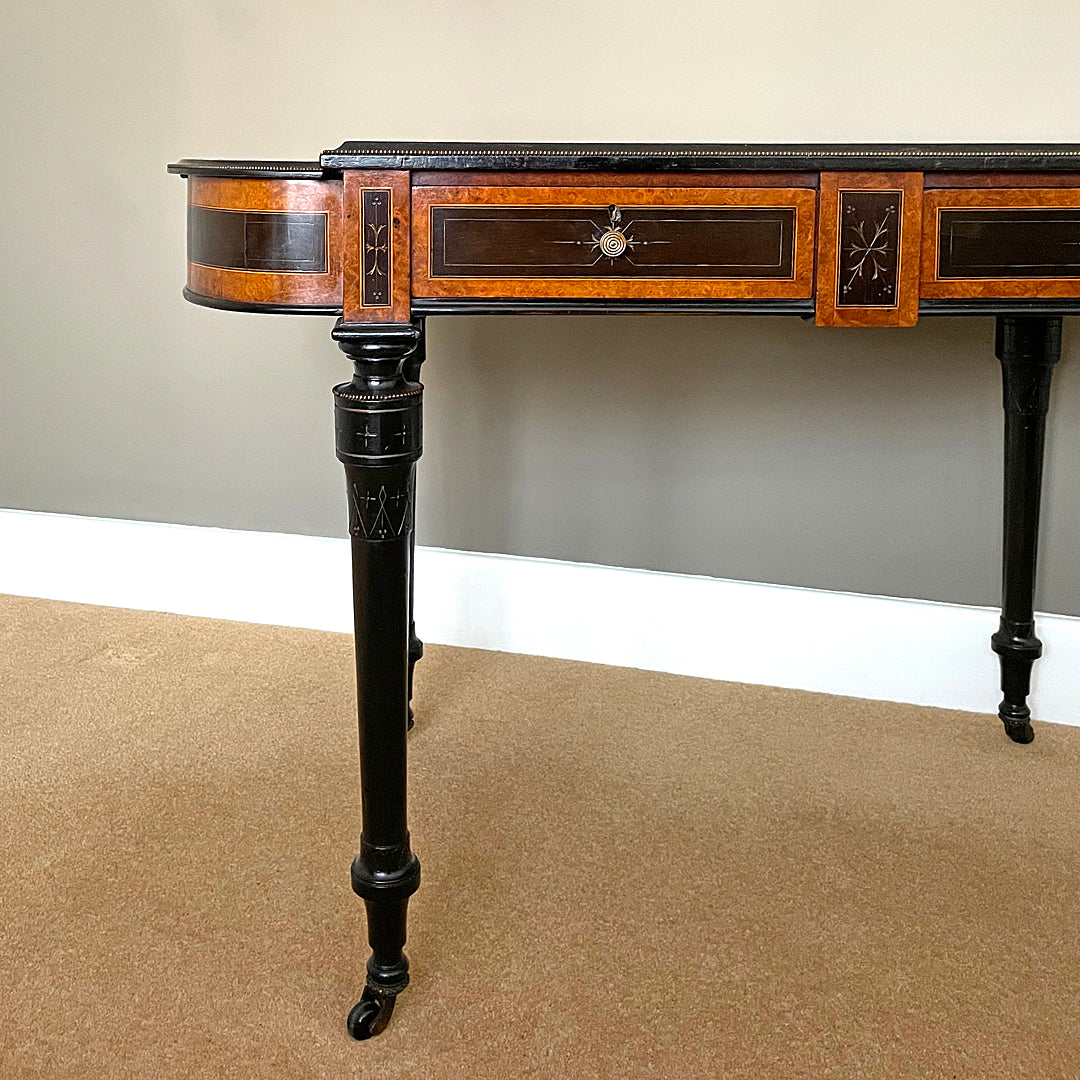 William Fry & Co Aesthetic Movement Writing Desk / Table Irish 1870's ANTIQUE