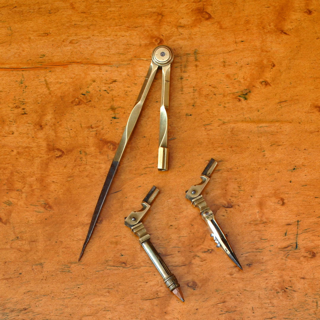 W. Harris & Co Drawing Instruments In Fish Skin Case 1815-41 ANTIQUE